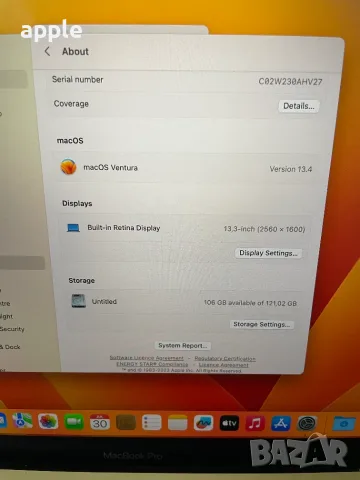13" Core i5 MacBook Pro A1708 /Mid-2017/-i5/8GB RAM/256GB SSD, снимка 7 - Лаптопи за работа - 55475324