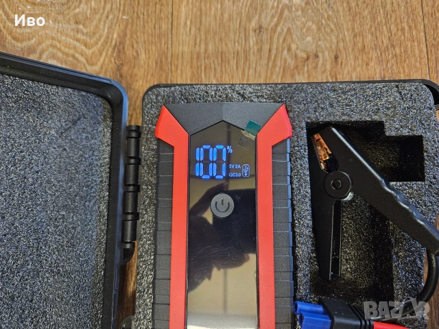 Многофункционално стартерно устройство за кола (Jump Starter) – Външна батерия с LCD дисплей, Пълен , снимка 7 - Аксесоари и консумативи - 55259592