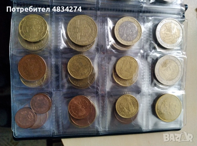 евро монети класьор, снимка 5 - Нумизматика и бонистика - 54629963