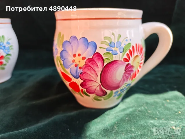 Ръчно изрисувана чешка керамика(Chodská keramika buclák) , снимка 2 - Декорация за дома - 55592423