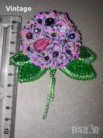 Handmade разкошна брошка - Хортензия , снимка 10 - Други - 54318590
