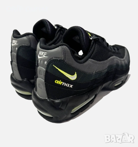 !НОВИ! Nike Air Max 95 Logo | Black/Grey/Volt | + КУТИЯ, снимка 4 - Маратонки - 54574617