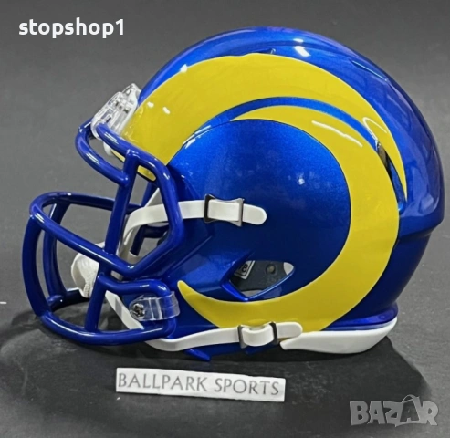 Каска Los Angeles Rams Speed ​​Mini, Riddell, лицензирана от NFL, чисто нова!, снимка 2 - Футбол - 55277662