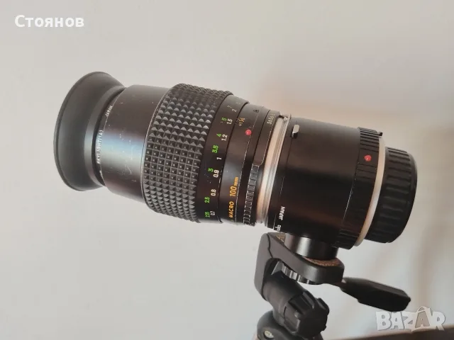 Обектив MINOLTA MC MACRO ROKKOR 1:3.5 f=100mm на MD Japan , снимка 11 - Обективи и филтри - 55605868