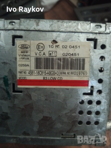 Cd Radio Player Ford 4S61-18C815-AB 4500 B3 LOW CD , снимка 12 - Части - 47929424