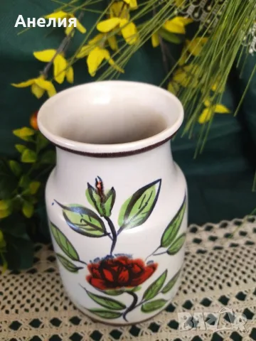 Ваза с роза двулицева, снимка 2 - Вази - 55320667