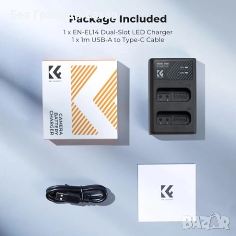 Ново двойно Зарядно за 2 батерии Nikon EN-EL14 USB-C Micro USB D5100 D5200 D5600, снимка 7 - Батерии, зарядни - 55140701