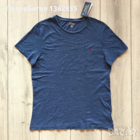 НОВА оригинална синя памучна тениска POLO RALPH LAUREN размер M от САЩ, снимка 3 - Тениски - 55376578