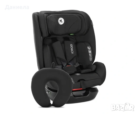 Lorelli Стол за кола Voyager black i-Size 40-150 см+възглавница за път