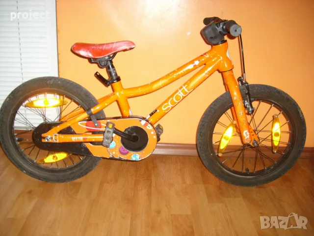 SCOTT 16 ″ АЛУМИНИЕВ USA Детски велосипед,колело със спомагателни колела.Промо!
