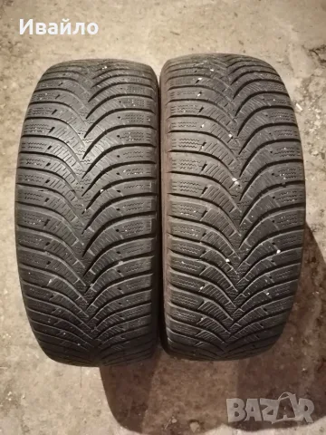 Продавам 2 броя зимни гуми 195.55.16 на 1 сезон дот 2020 Hankook 