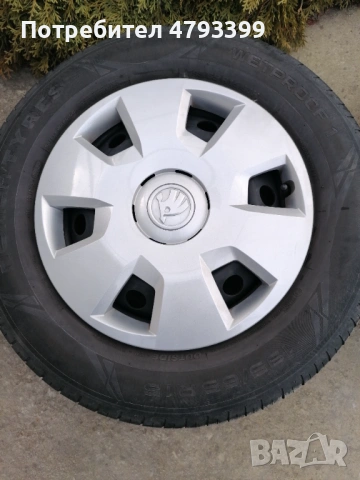 Джанти 5х112х15 с гуми 195х65х15 за Шкода Октавия 3  , снимка 3 - Гуми и джанти - 54170876