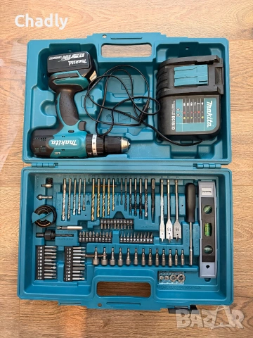 Makita DHP453 18V Акумулаторен Ударен Винтоверт – Пълен Комплект