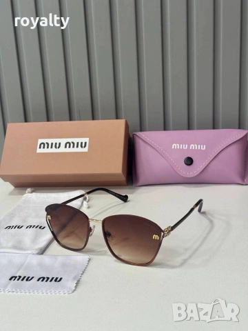 Miu Miu Нови Дамски Слънчеви Очила Миу Миу Различни Цветове и Модели , снимка 3 - Слънчеви и диоптрични очила - 55288877