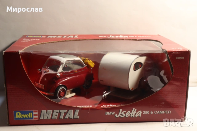 REVELL 1/18 BMW ISETTA CAMPER КЕМПЕР КАРАВАНА МОДЕЛ КОЛИЧКА, снимка 10 - Колекции - 54484745