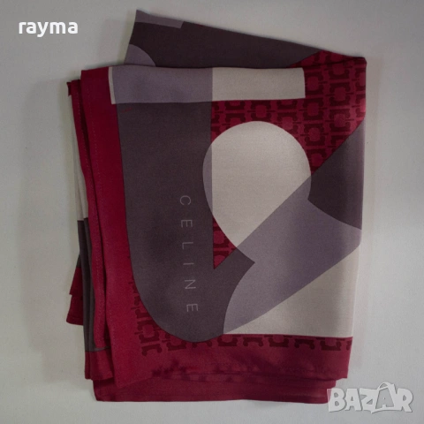 Celine копринен шал принт, снимка 6 - Шалове - 54218748