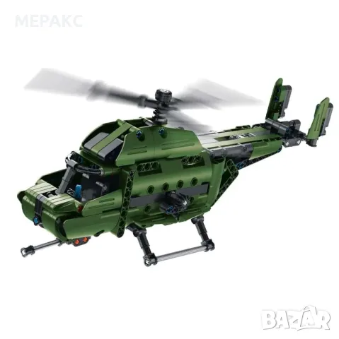 Детски пластмасов конструктор 2 в 1 Военен самолет и хеликоптер - 393 части, снимка 4 - Конструктори - 55653942