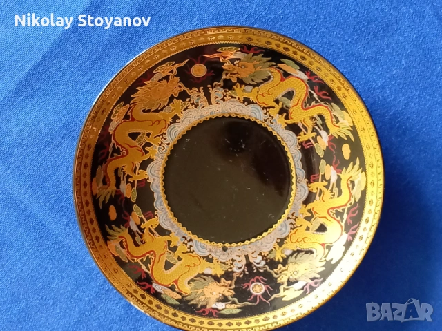 Винтидж японски стил порцеланови чаши с дракони – Gold Collection, снимка 5 - Чаши - 54575166