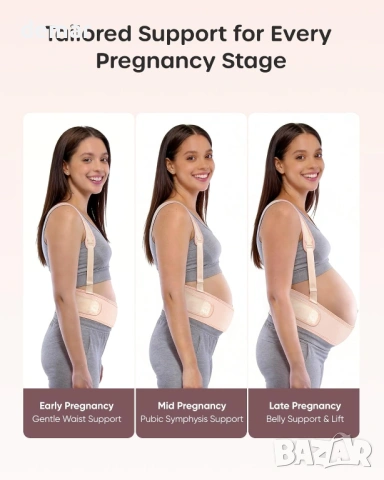 Неплъзгащ се колан за бременни за гръб, корем и талия, регулируем, XL, снимка 7 - Други - 54026193