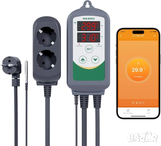 INKBIRD ITC-308-WIFI Термостат с цифров контролер на температурата