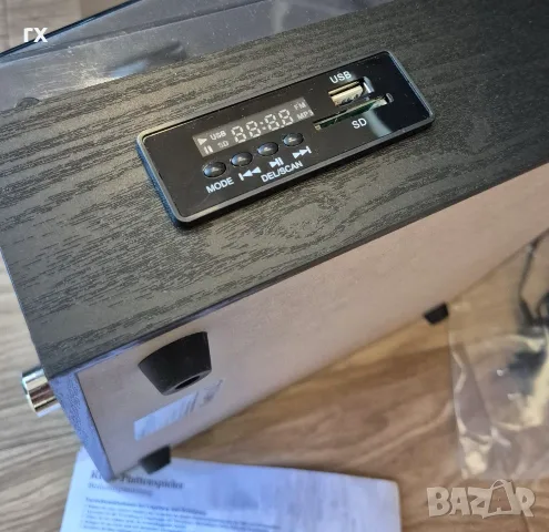 Грамофон TR109-R с ВГРАДЕНА БАТЕРИЯ, FM, Bluetooth, USB, SD слот и говорители, снимка 6 - Грамофони - 55423399