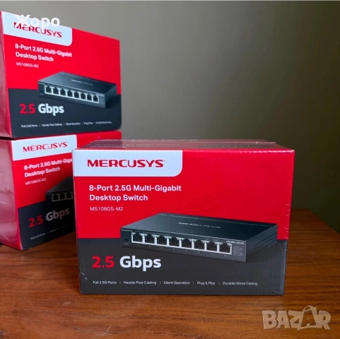 MERCUSYS MS108GS-M2 2.5GB, снимка 5 - Суичове - 55095613