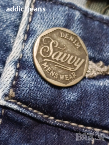 Мъжки дънки Savvy Denim размер 36, снимка 4 - Дънки - 54878104