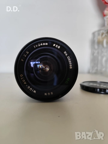Широкоъгълен обектив Sun 24mm F2.5 (M42 резба), снимка 4 - Обективи и филтри - 54877641