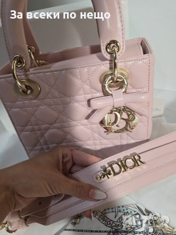 Lady Dior Дамска Розова Чанта От Агнешка Кожа Код Brand Luxury Fashion20, снимка 10 - Чанти - 54960708