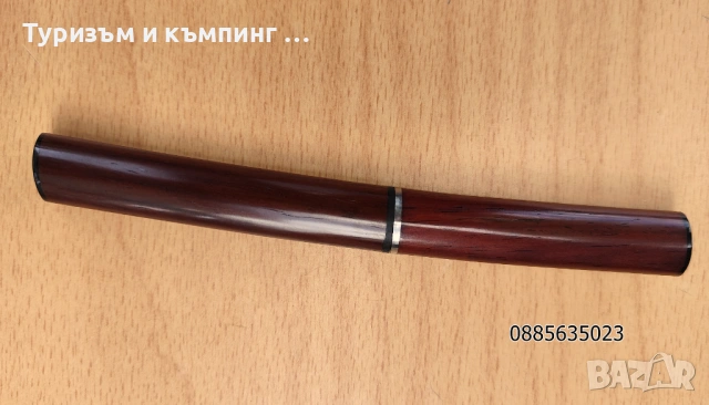 Малък нож с фиксирано острие от дамаска стомана, снимка 3 - Ножове - 54654545