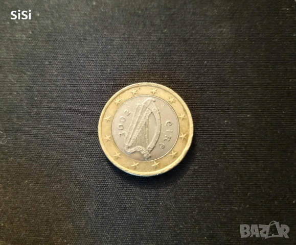 Монета от 1евро,Ирландия с Арфа,2002, снимка 2 - Нумизматика и бонистика - 54573785