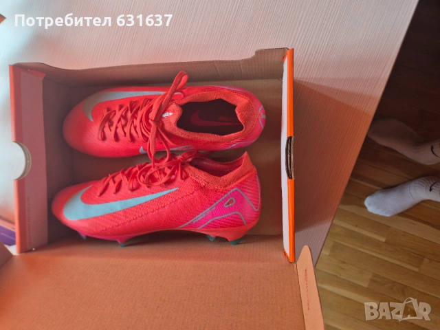 Ботонк за футбол Nike ZM VAPOR 16 PRO FG-червен, снимка 4 - Футбол - 54014503