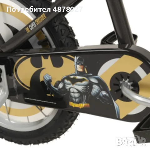 Детски велосипед Batman Dark Knight 16” с помощни колела, стоманена рамка и спирачки – за деца 5+, снимка 11 - Детски велосипеди, триколки и коли - 55573664