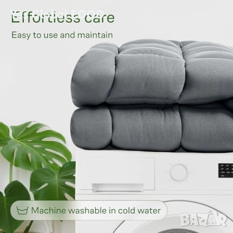 Niagara Bamboo топ матрак 150x200см 2.5см сив, снимка 6 - Протектори за матраци - 55012932