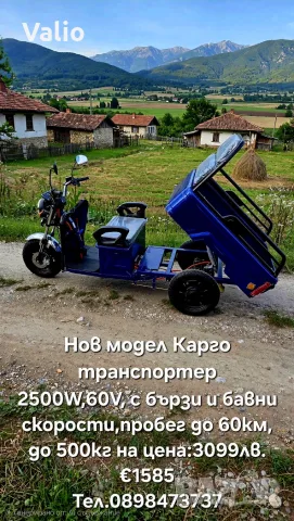 Карго Транспортер 2500W, снимка 9 - Мотоциклети и мототехника - 55664494