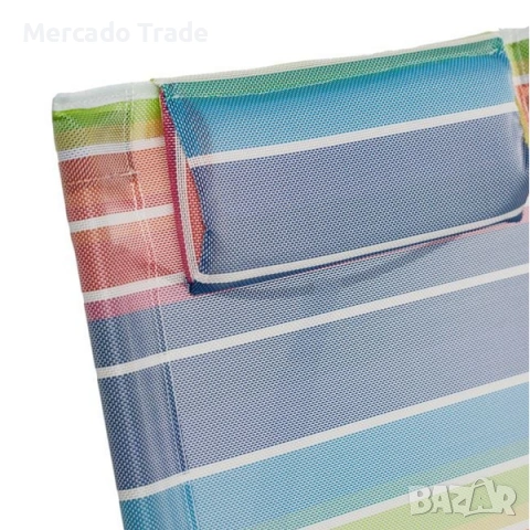 Стол Mercado Trade, Цветен на райета, С възглавница, Сгъваем, снимка 4 - Къмпинг мебели - 54109575