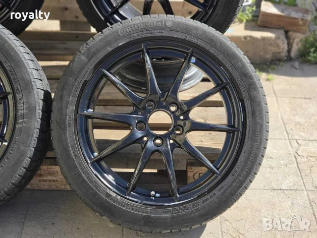 5х112 17 Джанти VW Golf Caddy Touran Sharan 5x112 Ет 49 J 6.5 Цо 66.6 Гуми 205 50 17 Continental Под, снимка 5 - Аксесоари и консумативи - 54375502