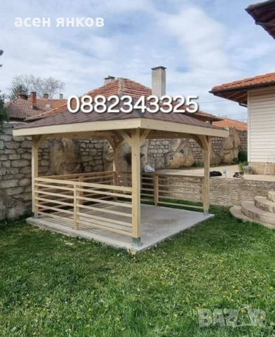 Изграждане на дървени навеси беседки градински навеси навес за автомобили веранди перголи