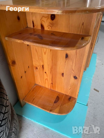 Дървено бюро масив Компютърно бюро с шкаф и чекмедже Здраво бюро, снимка 3 - Бюра - 54169762