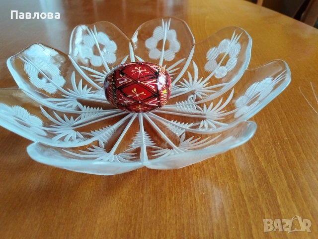 Кристална фруктиера , снимка 4 - Декорация за дома - 54069611