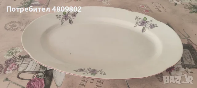 Овални плата от ПОРЦЕЛАН. 36х23 см, снимка 3 - Чинии - 55448680