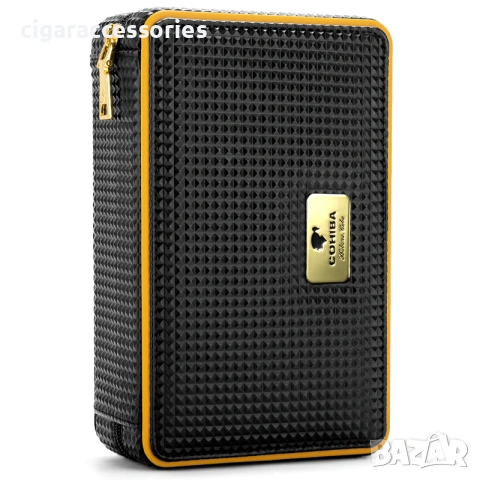 Cohiba преносим кожен хумидор за 4 пури с дигитален хигрометър