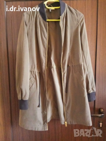 Тънко дълго модерно яке , снимка 3 - Якета - 54003802