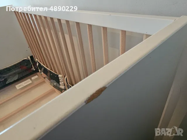 IKEA MYLLRA – бебешко креватче с матрак и пълен комплект аксесоари, снимка 12 - Бебешки легла и матраци - 55335598