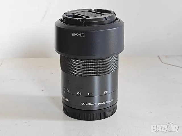 Обектив Canon EF-M 55-200mm f/4.5-6.3 IS STM за Canon EF-M байонет, снимка 6 - Обективи и филтри - 55541291