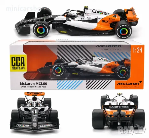 McLaren MCL60 F1 Ландо Норис Monaco GP 1:24 – метален модел, снимка 4 - Колекции - 55632612