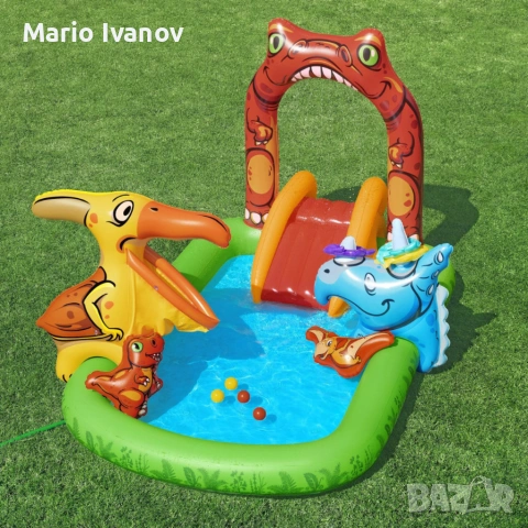Водна площадка Bestway Jurassic 53160 – Детски мини аквапарк с пързалка и пръскачки, снимка 9 - Басейни и аксесоари - 55021517