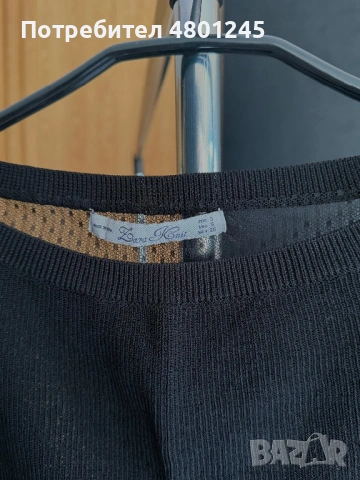 Елегантна черна блуза ZARA с ефектен дантелен гръб, снимка 3 - Тениски - 54241300