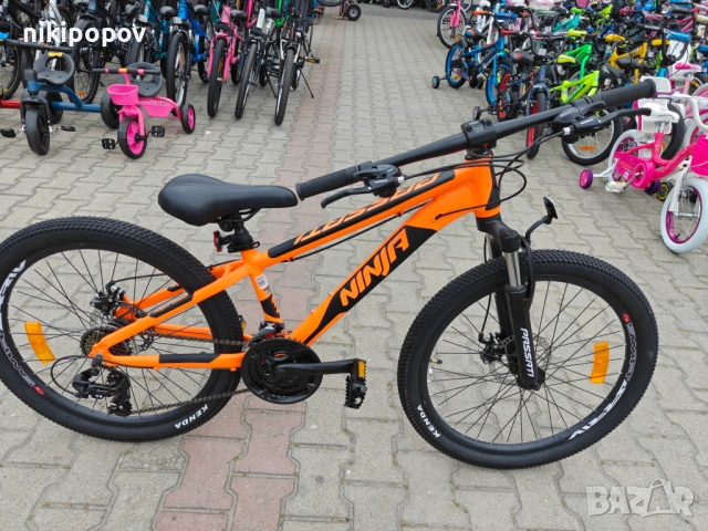 BG Алуминиев велосипед 24" NINJA оранж, снимка 2 - Велосипеди - 54493419