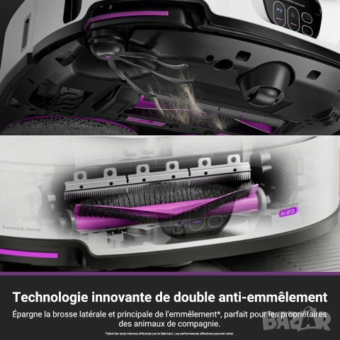 Прахосмукачка Робот Eureka J15 Max Ultra Сухо и Мокро Почистване 22000 Pa, Измиване с 80°C, Станция), снимка 6 - Прахосмукачки - 55235908